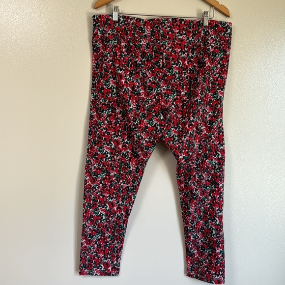 J. Crew Printed Everyday High Rise Full Length Leggings In Red Pansy Size 2X - Picture 6 of 6